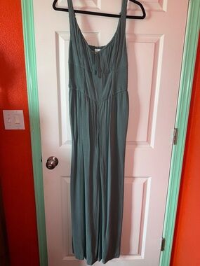 Hollister teal pant romper